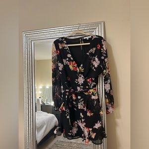 Black Floral Dress Size XL